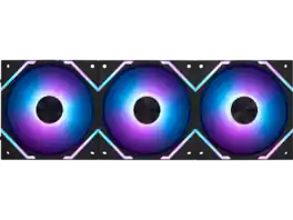 MSI - MPG EZ120 Fan - 120mm, Magnetic Block, Daisy-Chain, Fluid Bearing, 3-Pack - ARGB