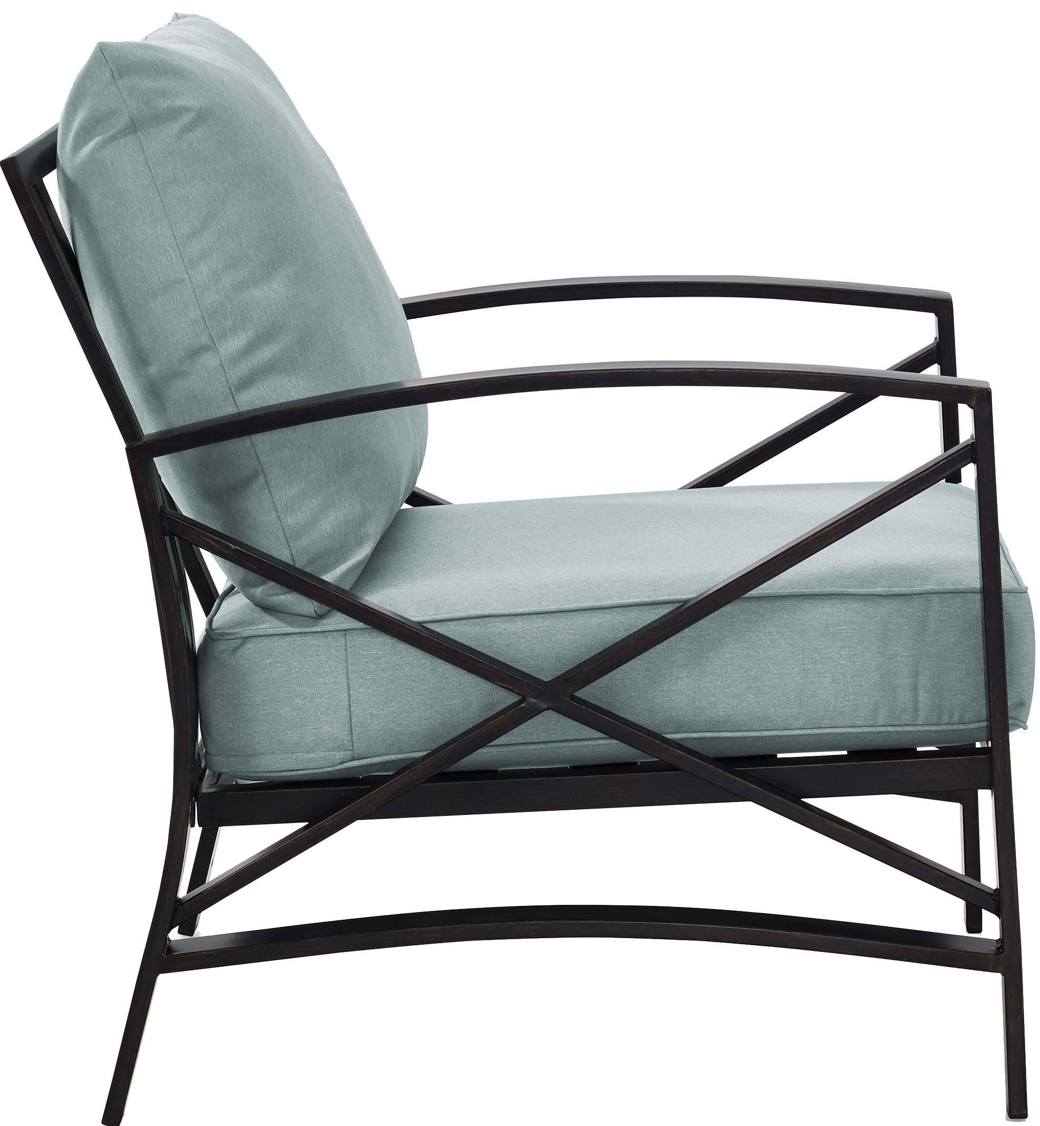 Left. Crosley Furniture - Kaplan Outdoor Chair - Mist.