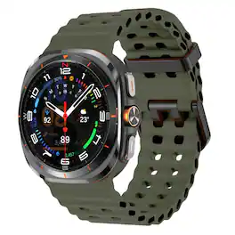 StrapsCo - Motion Strap Silicone Rubber Watch Band For Samsung Galaxy Watch Ultra - Army Green