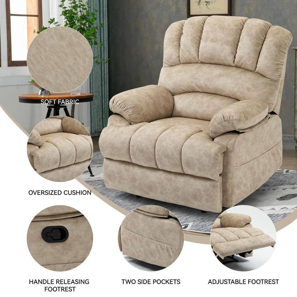 - Soft Fabric
- Oversized Cushion
- Handle Releasing Footrest
- Two Side Pockets
- Adjustable Footrest