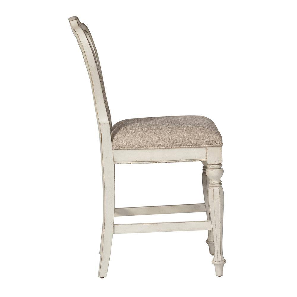 Front. Liberty Furniture Industries - Magnolia Manor Counter Height Chair (RTA)-Set of 2 in Antique White - White.