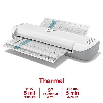 Thermal  
UP TO 5 mil POUCHES  
9" LAMINATING WIDTH  
LESS THAN 5 min WARM UP