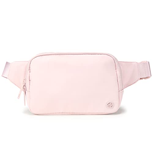 Fabibe - Belt Bag Large 2l Nylon Fanny Pack Purse For Women And Men With Adjustable Strap - Pink-Solid