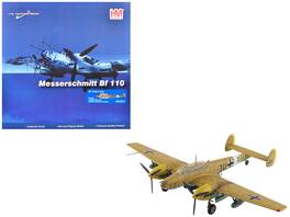 Hobby Master - Messerschmitt BF 110E-2 Trop Fighter Aircraft "3U+AR 7./ZG26 Italy" (1941) German Luftwaffe "Air Power Series" 1/72 - Multi