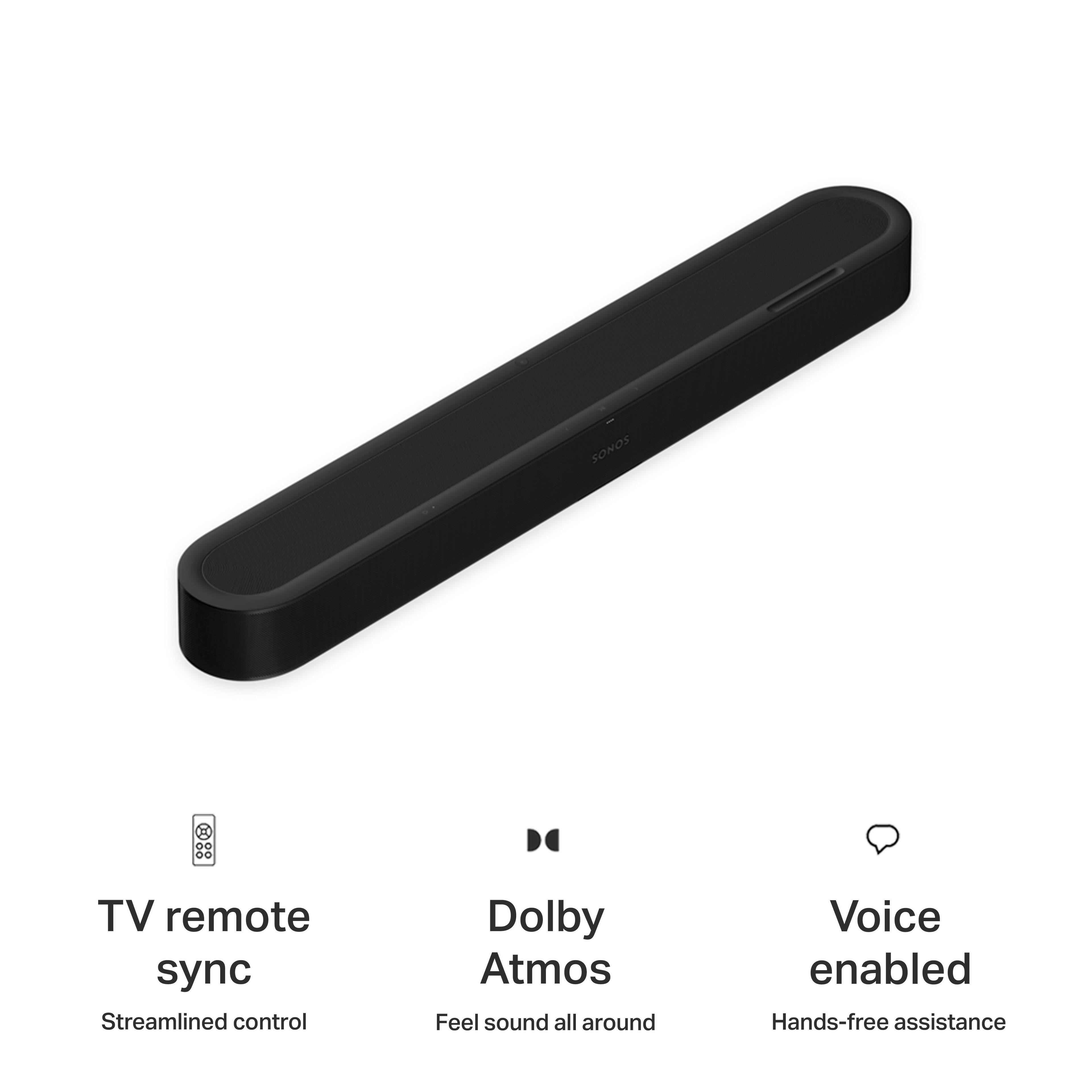 SONOS

TV remote sync
Streamlined control

Dolby Atmos
Feel sound all around

Voice enabled
Hands-free assistance