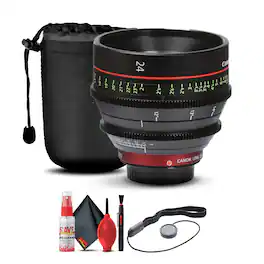 Canon - CN-E 24mm T1.5 L F Cinema Prime Lens (EF Mount) (6569B001) + More - Black