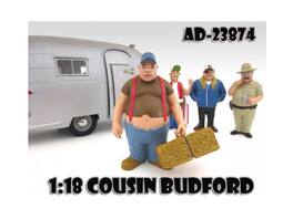 Cousin Budford "Trailer Park" Figure For 1:18 Scale Diecast Model Cars by American Diorama - Multi