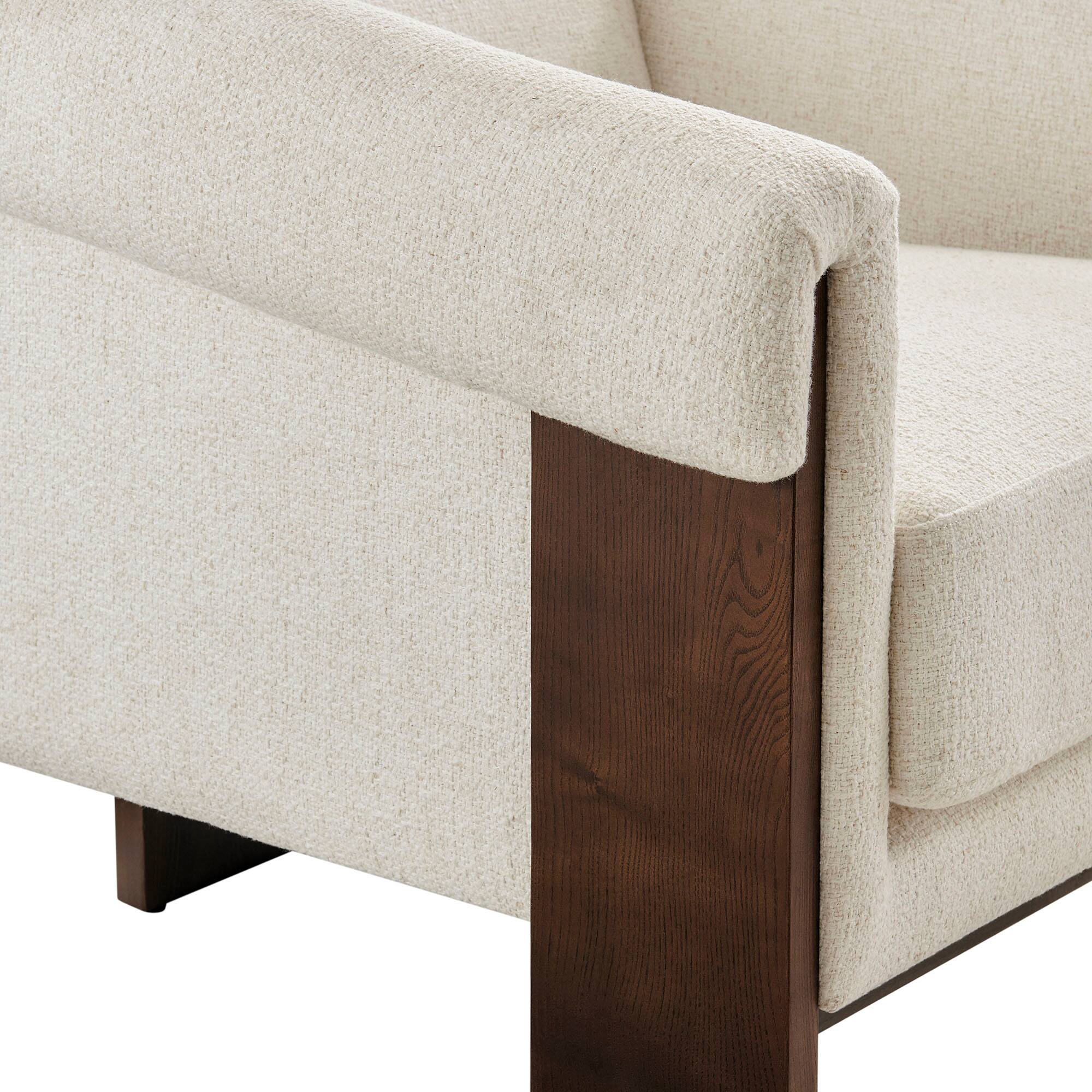 Alt View 5. Modway - Halbrook Linen Blend Tripod Accent Chair by Modway - Ivory.