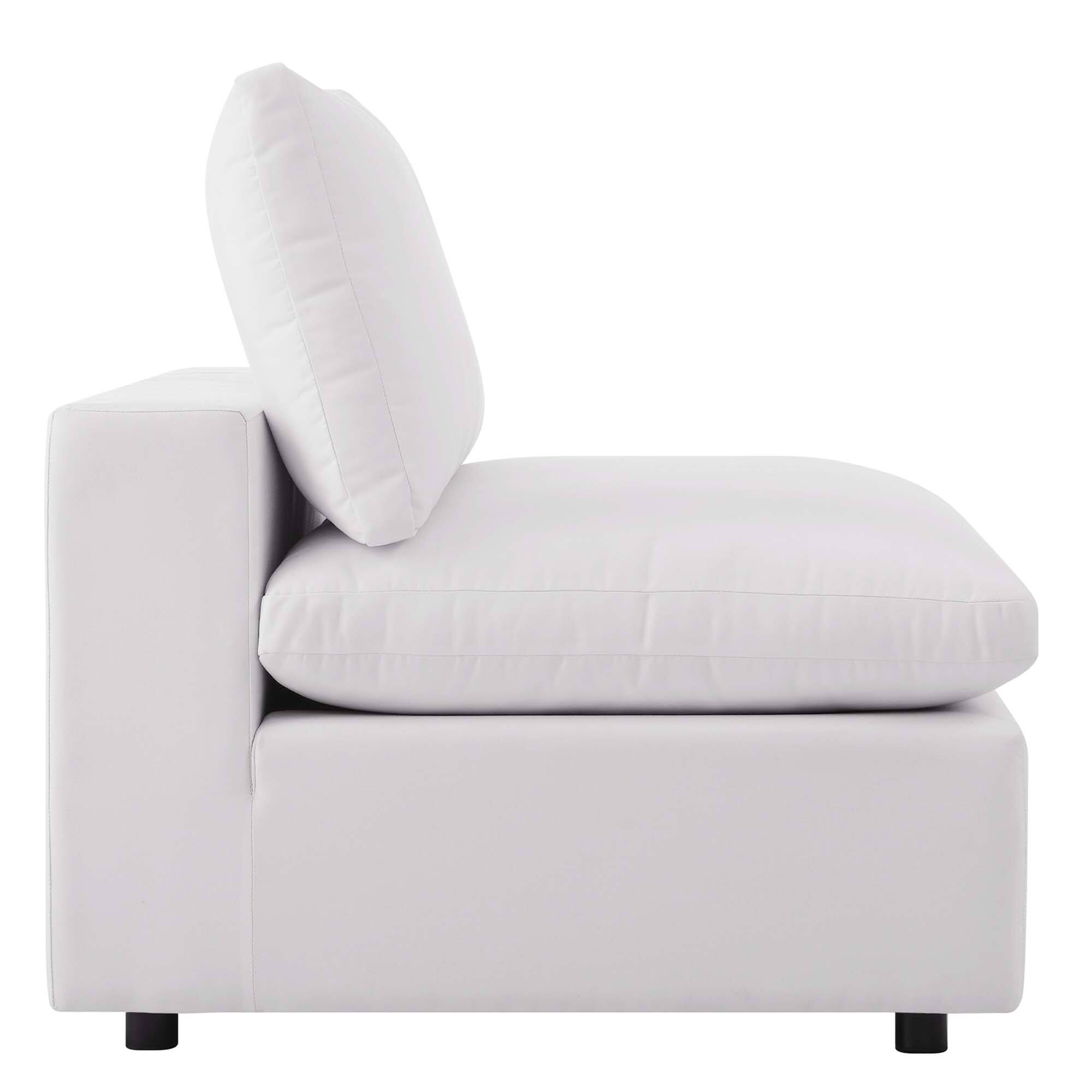 Back. Modway - Commix Overstuffed Outdoor Patio Armless Chair by Modway - White.