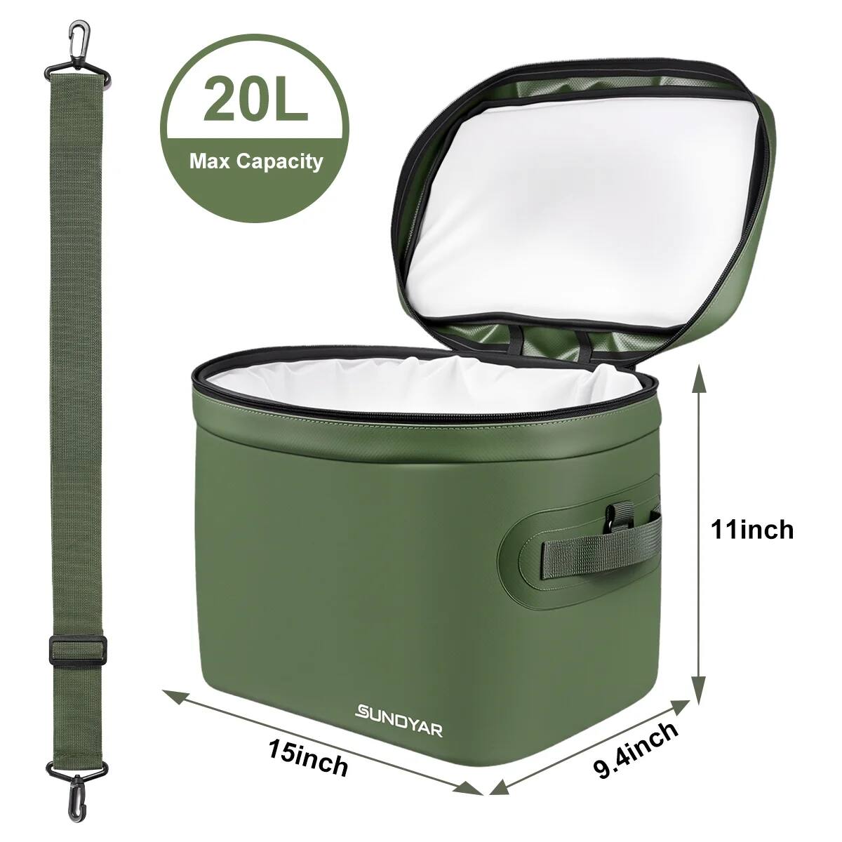 20L Max Capacity  
11inch  
15inch  
9.4inch  
SUNDYAR