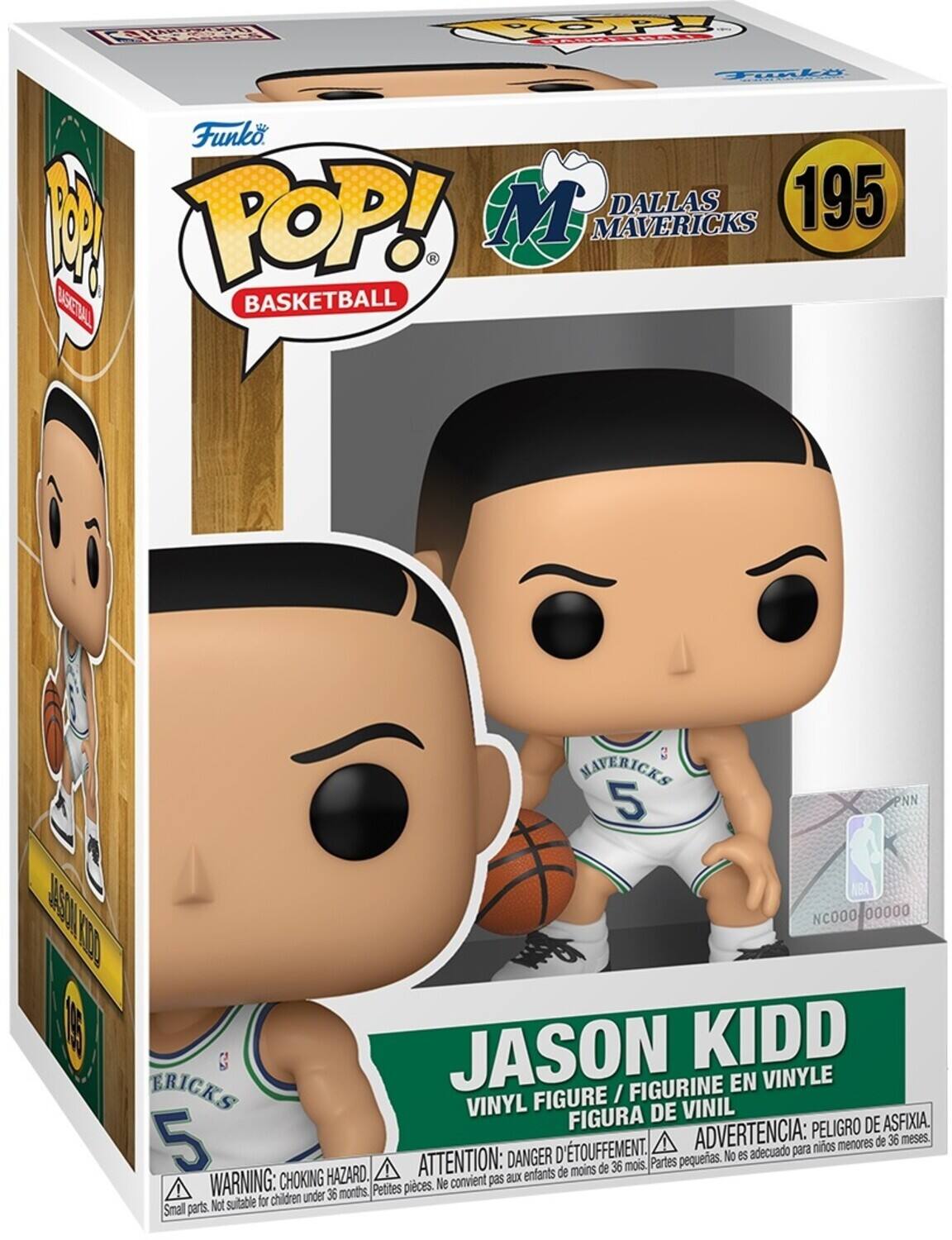Funko POP! M MAVERICKS DALLAS 195 R BGEDL BASKETBALL MAVERICKS 5 PNN NC000 00000 KDD 1 JASON KIDD ERICKS FIGURINE EN VINYLE VINYL FIGURE /FIGURINE FIGURE / DE VINIL FIGURA PELIGRO DE ASFIXIA. 5 D'TOUFFEMENT. ADVERTENCIA: para nios menores de 36 meses. DANGER pequeas. No es adecuado HAZARD. ATTENTION: BLX enfants de moins de 36 mois, Partes WARNING: CHOKING Petites pieces. Ne convient pas children under 36 months. Not sutable for Smal parts.