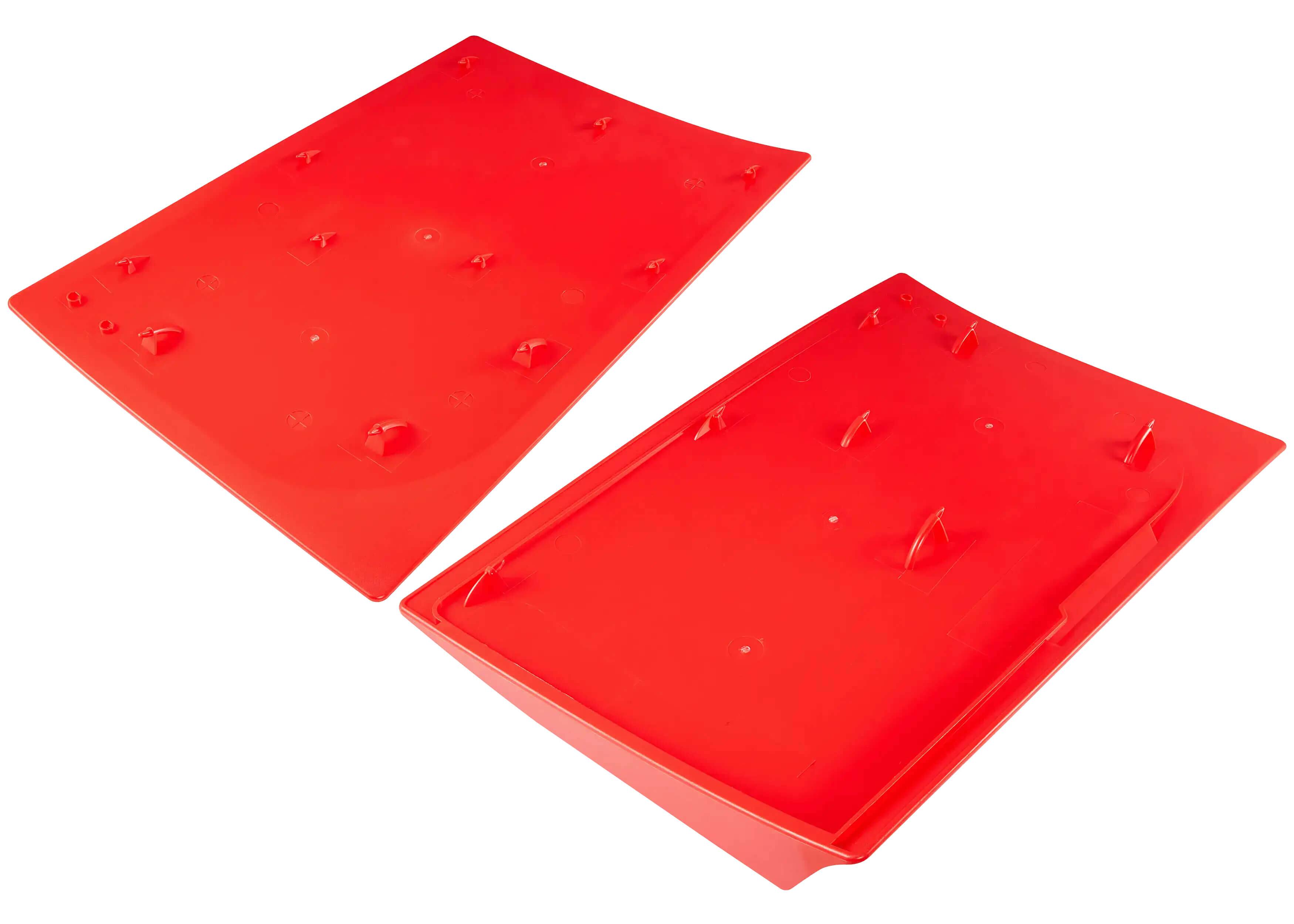 Alt View 2. MobileSentrix - Faceplate Covers (Top & Bottom) Replacement Compatible For PlayStation 5 (1000 / 1100 / 1200) - Red - Red.