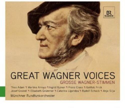 Sure, here is the corrected and grouped text:

---

**BR KLASSIK**

**GREAT WAGNER VOICES**  
**GROSSE WAGNER-STIMMEN**

- Theo Adam
- Martina Arroyo
- Ingrid Bjoner
- Franz Crass
- Gottlob Frick
- Josef Greindl
- Elisabeth Grümmer
- Catarina Ligendza
- Rudolf Schock
- Anja Silja

**Münchner Rundfunkorchester**

---