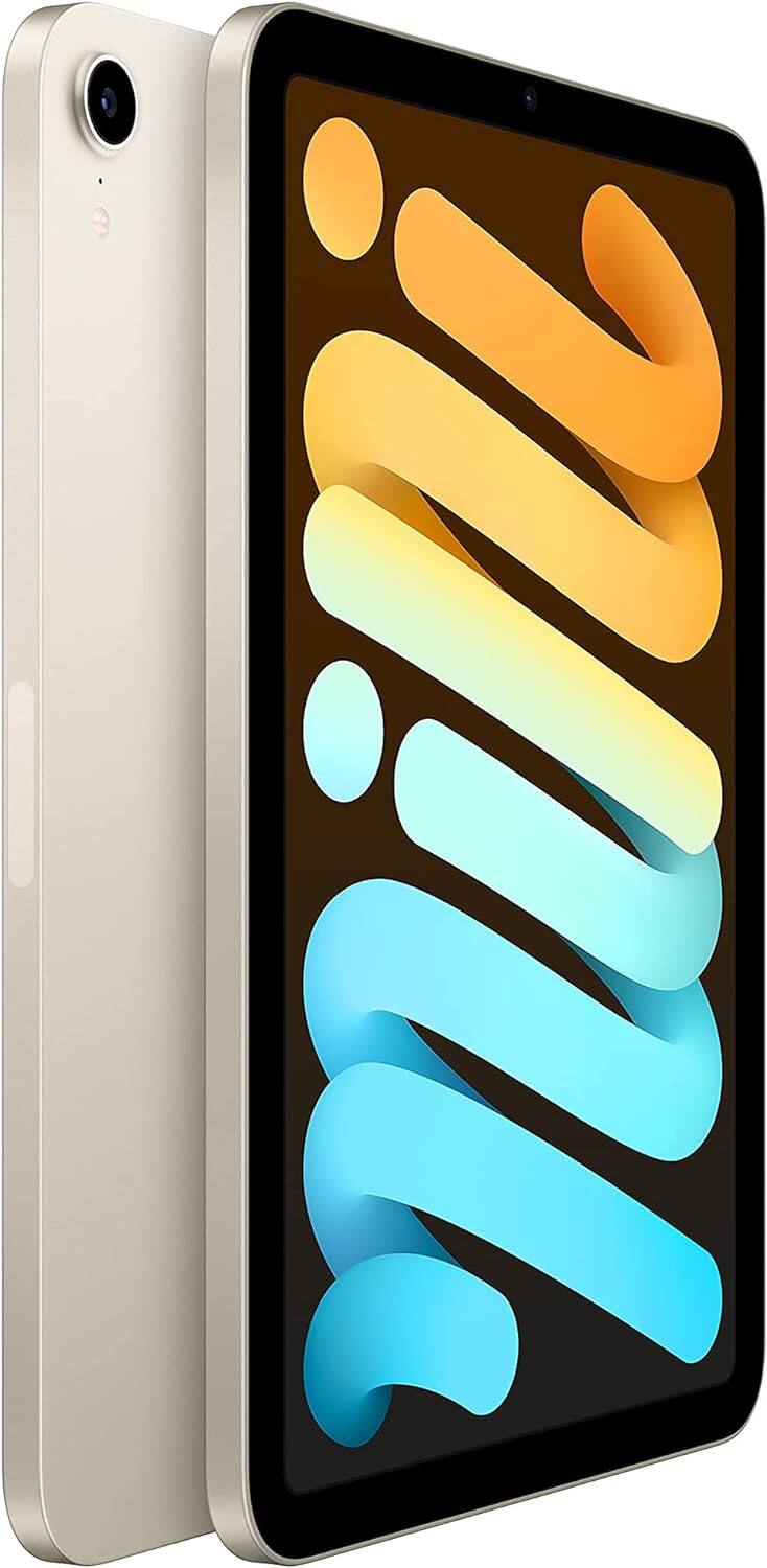 Angle. Apple - Apple - Certified Refurbished 8.3-Inch iPad mini (6th Generation) Wi-Fi + Cellular - 256GB - Starlight (Unlocked) - Starlight.