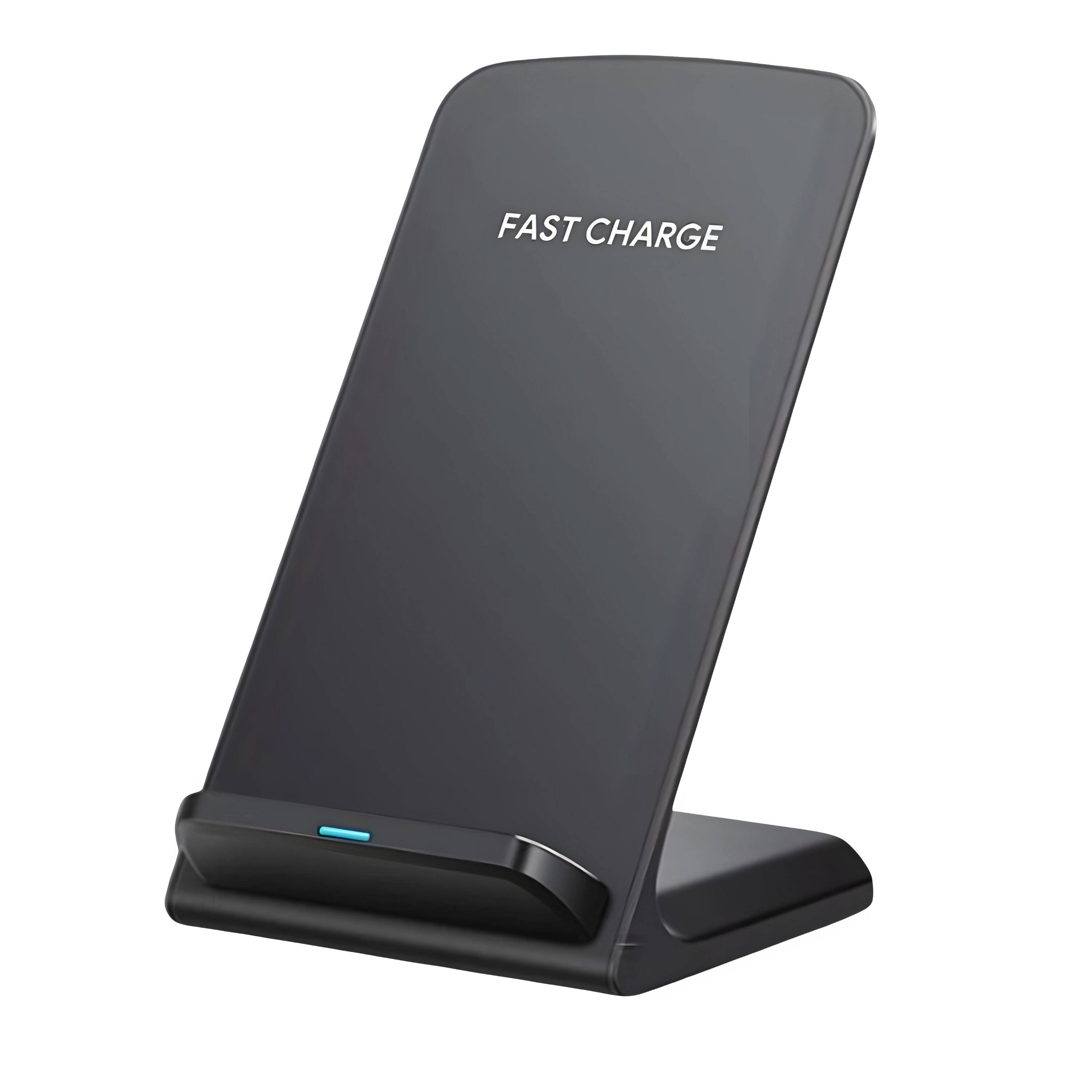 Kitcheniva - Qi Wireless Fast Charging Pad Stand Dock For Samsung Galaxy iPhone - Black