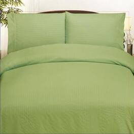 Plazatex - Embossed Dobby Stripe 90GSM Microfiber Sheet Set - Queen 60x80" - Sage
