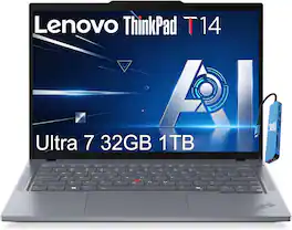 Lenovo - Upgraded - ThinkPad T14 Gen 5 14" FHD+ Business Laptop - Intel Core Ultra 7 with 32GB Memory - 1TB SSD - Windows 11 Pro - Gray