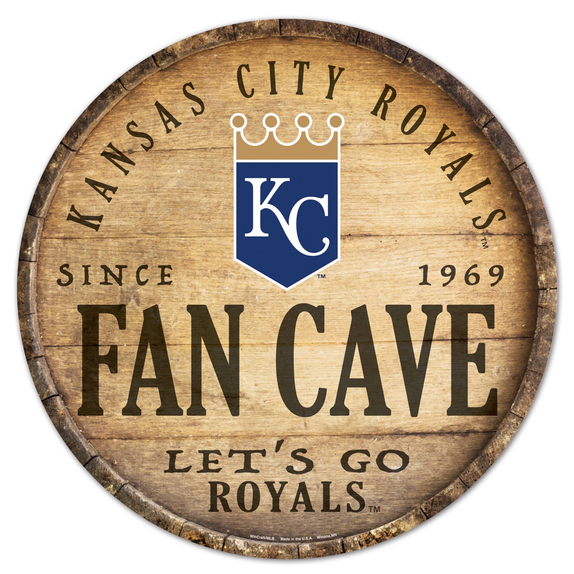 Kansas City Royals 14'' Circular Wood Sign