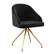 Front. Martha Stewart - Sora Velvet Upholstered Office Chair - Black Velvet/Polished Nickel.