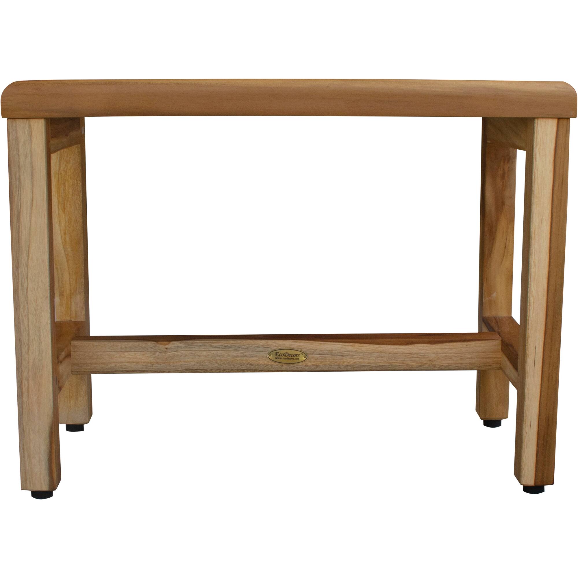 Front. EcoDecors - EcoDecors EarthyTeak Classic 24" Teak Shower Bench - EarthyTeak.