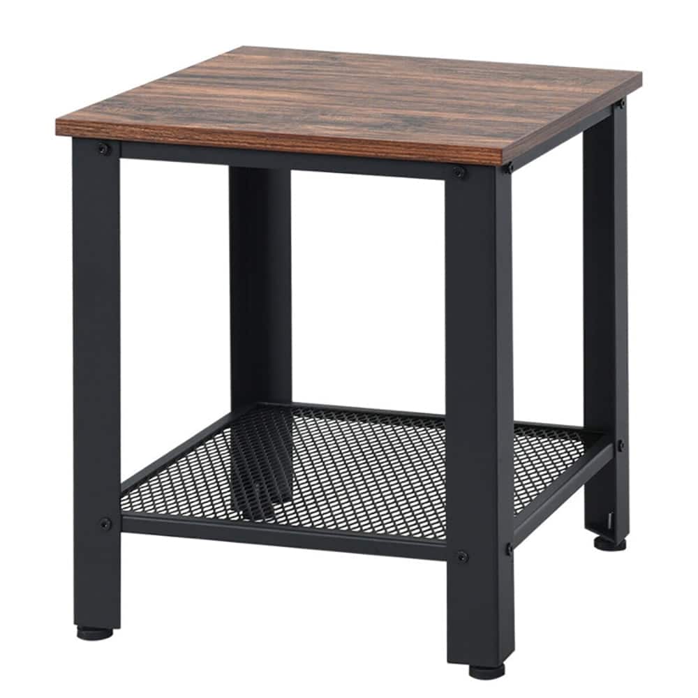 Kadyn - Nightstand,Coffee Side Table,Industrial End Table 2-Tier Side Table - Black