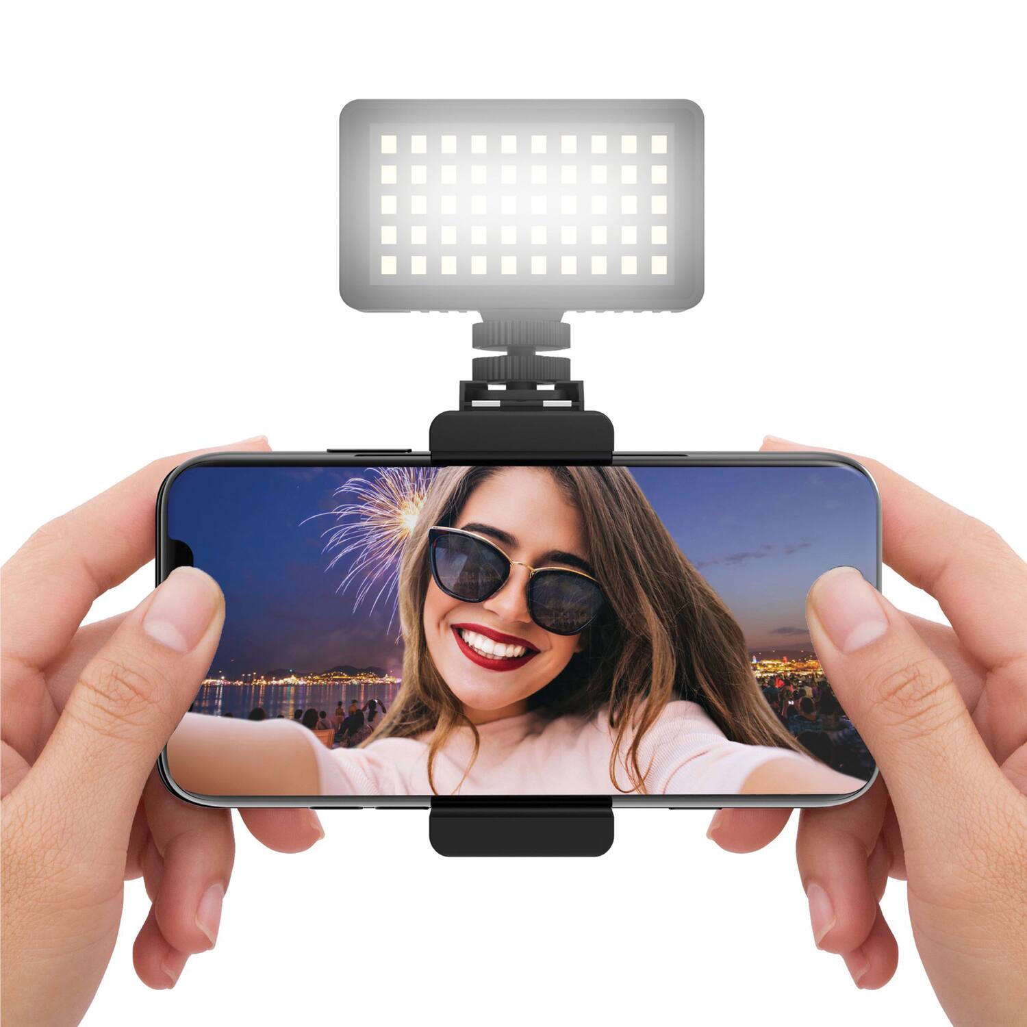 Alt View 2. Bower - 50 LED Smartphone Video Light - Black.