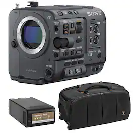 Bundle - Sony - FX6 Cinema Camera, with BP-U90 Battery and V2 BigBag Pro Video Handbag XL