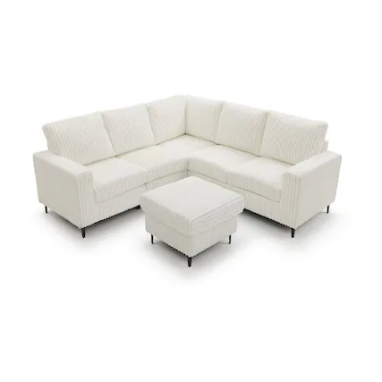 Front. Glory Furniture - Houston Sectional - White.