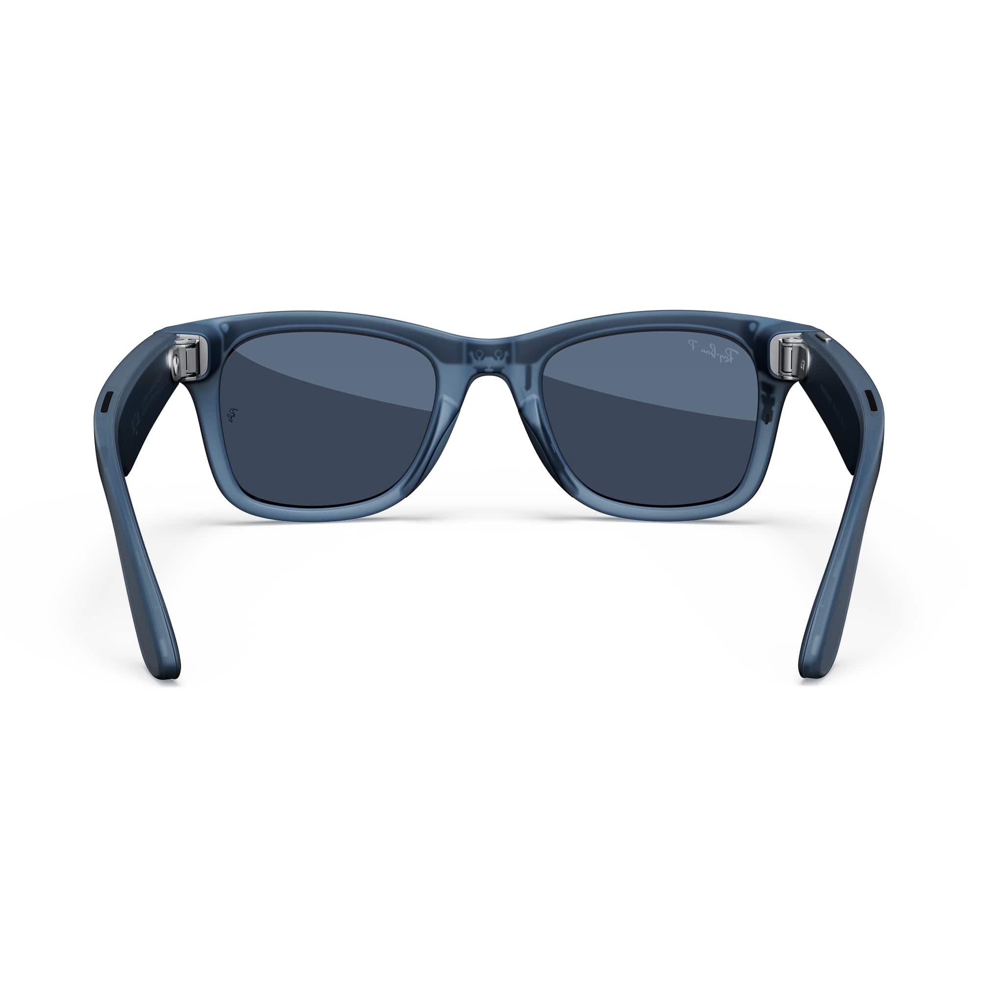 Alt View 8. Ray-Ban Meta - Wayfarer (Gen 1) glasses with Meta AI, Audio, Photo, Video Compatibility - Polarized Blue Lenses - Matte Jeans.