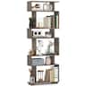Costway - 6-tier Storage Bookshelf with Anti-toppling Kits, Decorative Room Divider for Study - Walnut