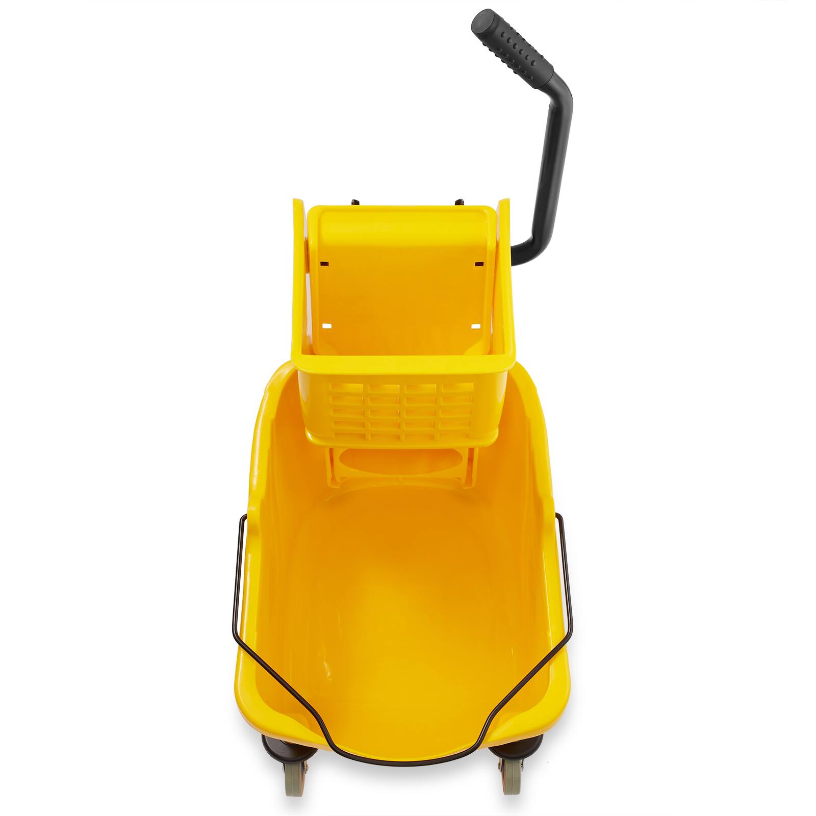 Alt View 2. Dryser - Commercial Mop Bucket with Side Press Wringer - 33 Quart - Yellow.