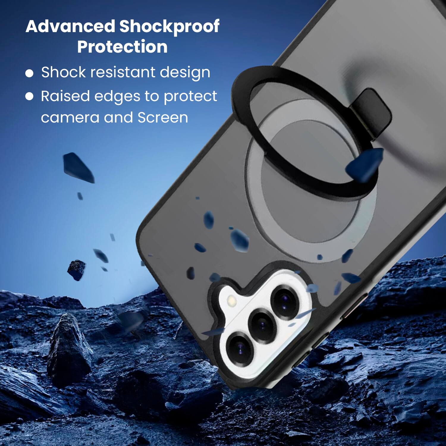 Advanced Shockproof Protection  
- Shock resistant design  
- Raised edges to protect camera and screen