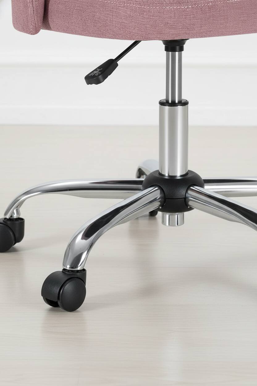 Alt View 5. AOITUN - Armless Office Chair Cute Desk Chair for Dorms and Home Offices - Comfort and Style for Daily Use - Pink.