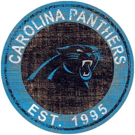 Fan Creations - Carolina Panthers 24'' Round Heritage Logo Sign - Multicolor