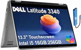 Dell - Upgraded - 13'' FHD 2-in-1 Business Laptop - Latitude Touchscreen - Intel Core i5 - 16GB DDR5 RAM - 256GB SSD - Backlit - Win 11Pro - Gray