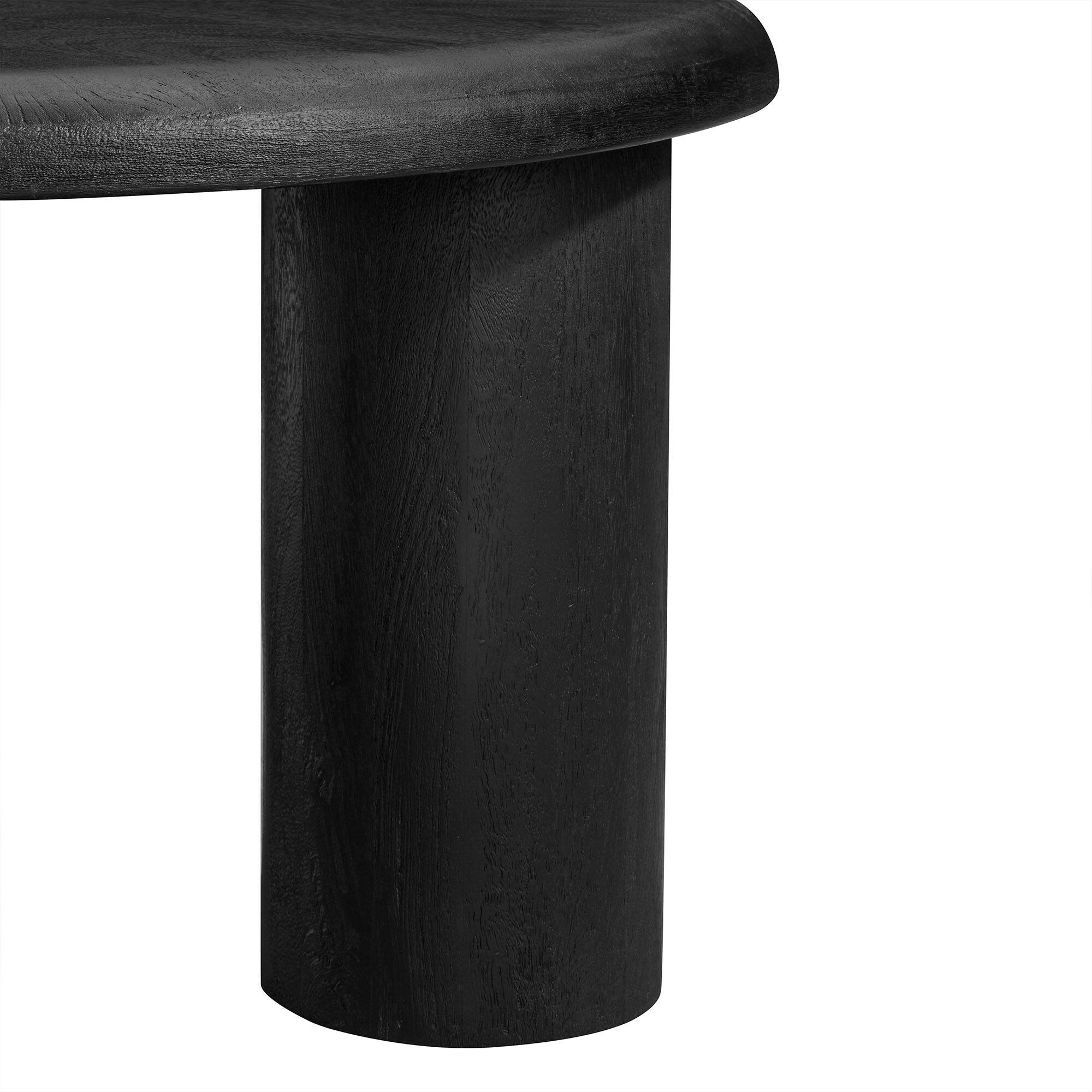 Alt View 4. Modway - Mavina Round Mango Wood Coffee Table by Modway - Black.