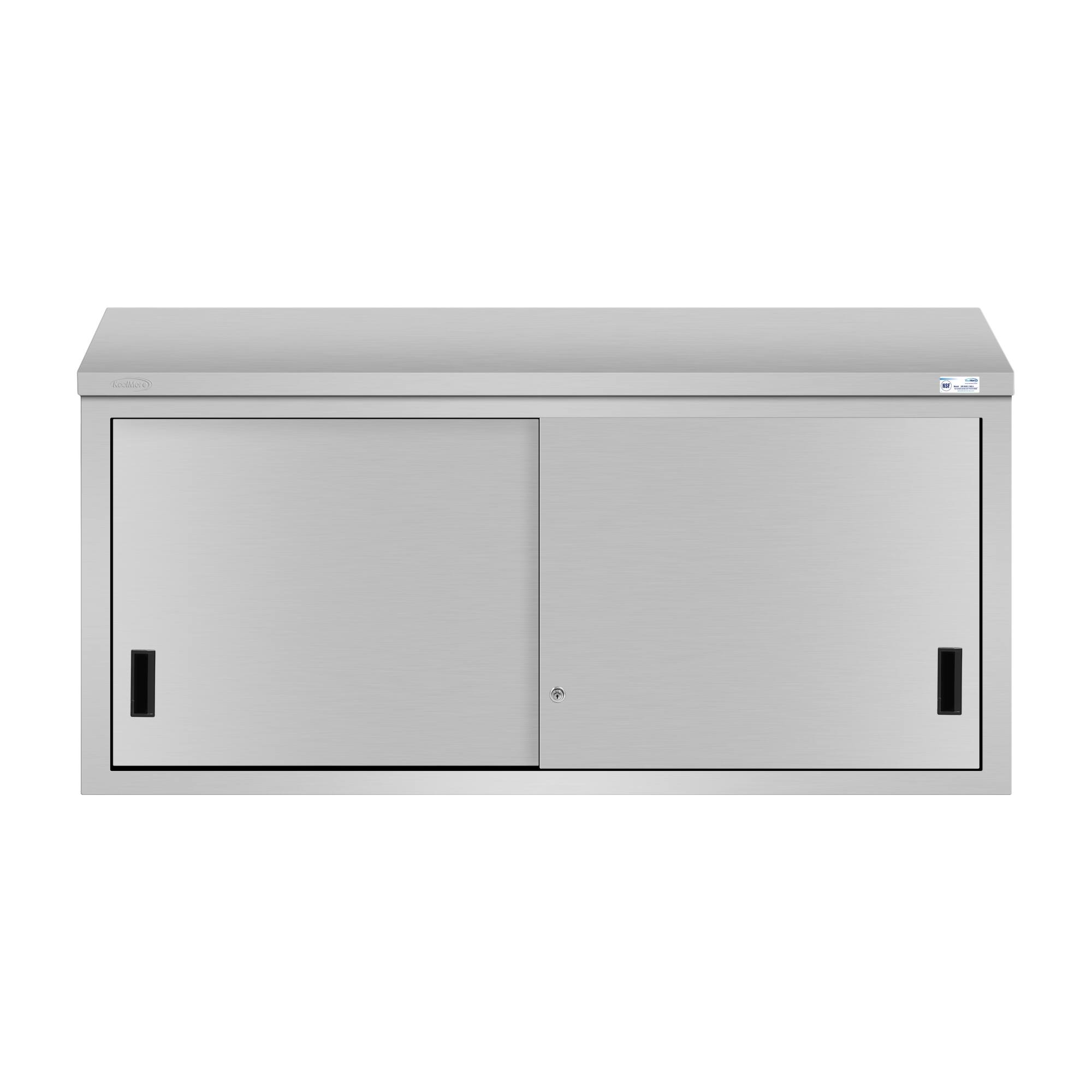 Front. Koolmore - 60 Inch Stainless Steel Commercial Wall Cabinet With Sliding Doors 15x60 NSF - Stainless-Steel.
