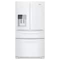 Whirlpool - 36 in. Wide 25 cu. ft. French Door Refrigerator with Two-Tier Freezer Storage - White