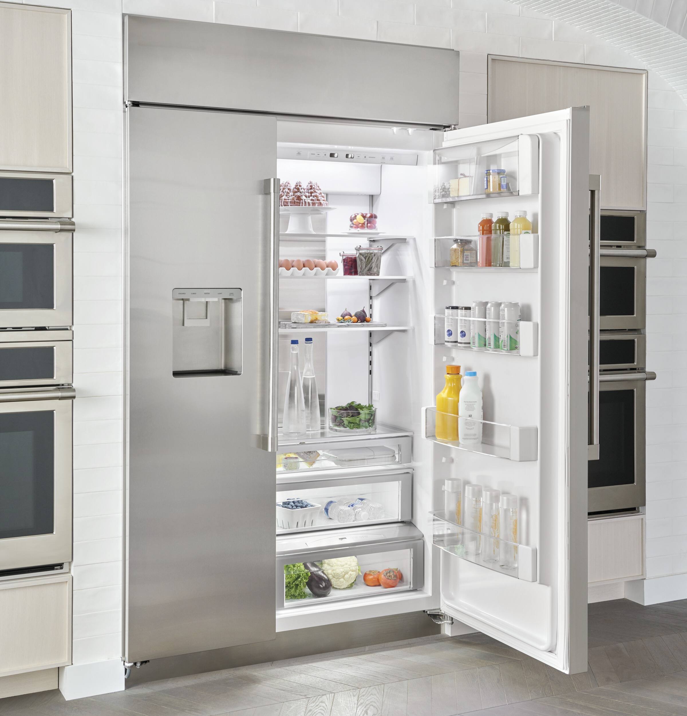 Alt View 14. Monogram - 28.8 Cu. Ft. Side-by-Side Built-In Smart Refrigerator with Dispenser - Stainless steel.
