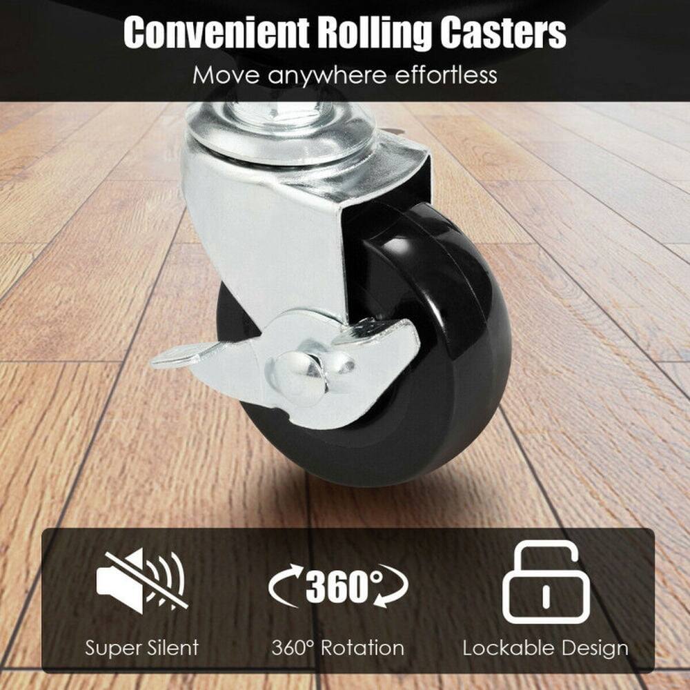 Convenient Rolling Casters  
Move anywhere effortless  

Super Silent  
360° Rotation  
Lockable Design