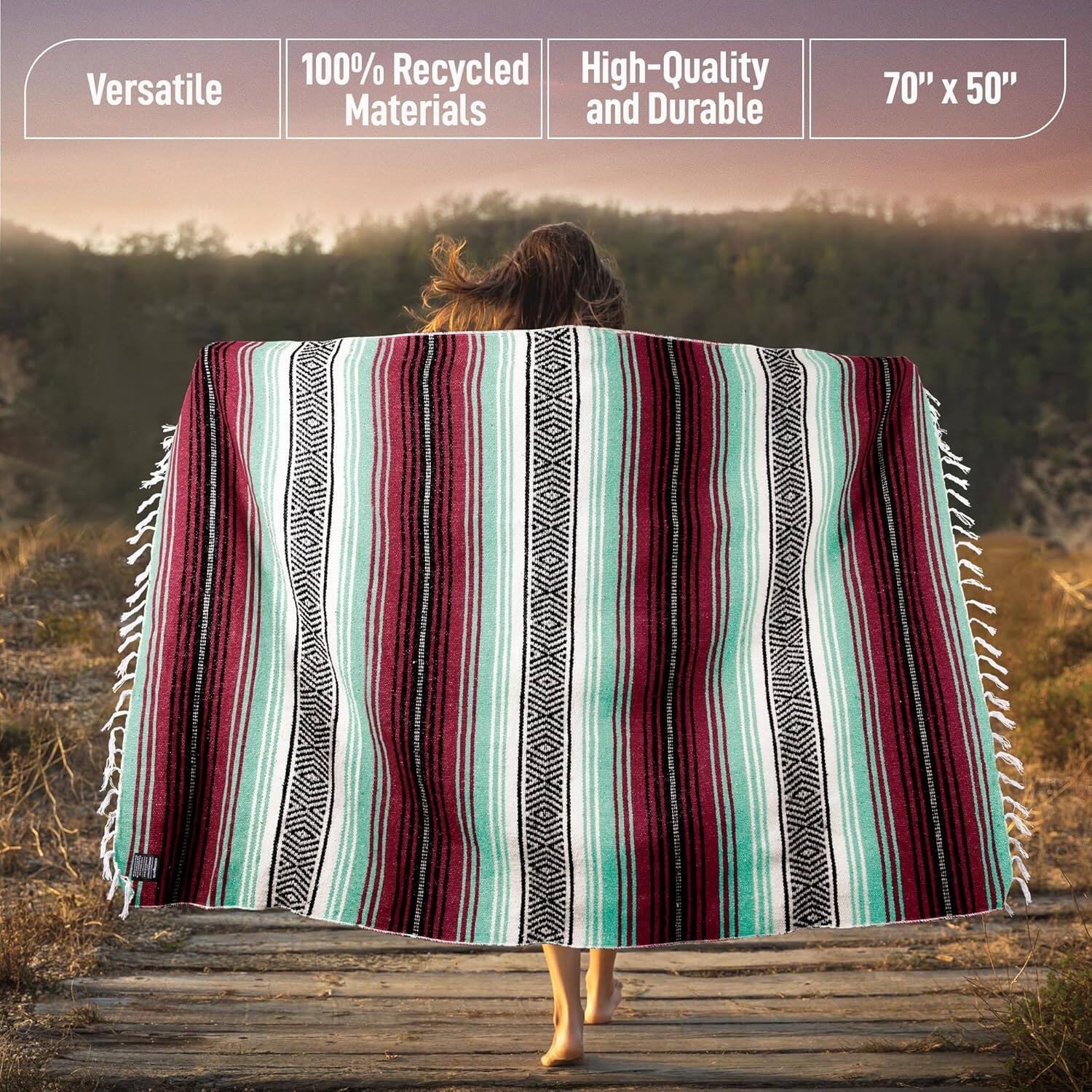 Versatile 100% Recycled High-Quality Materials and Durable 70" x 50"
