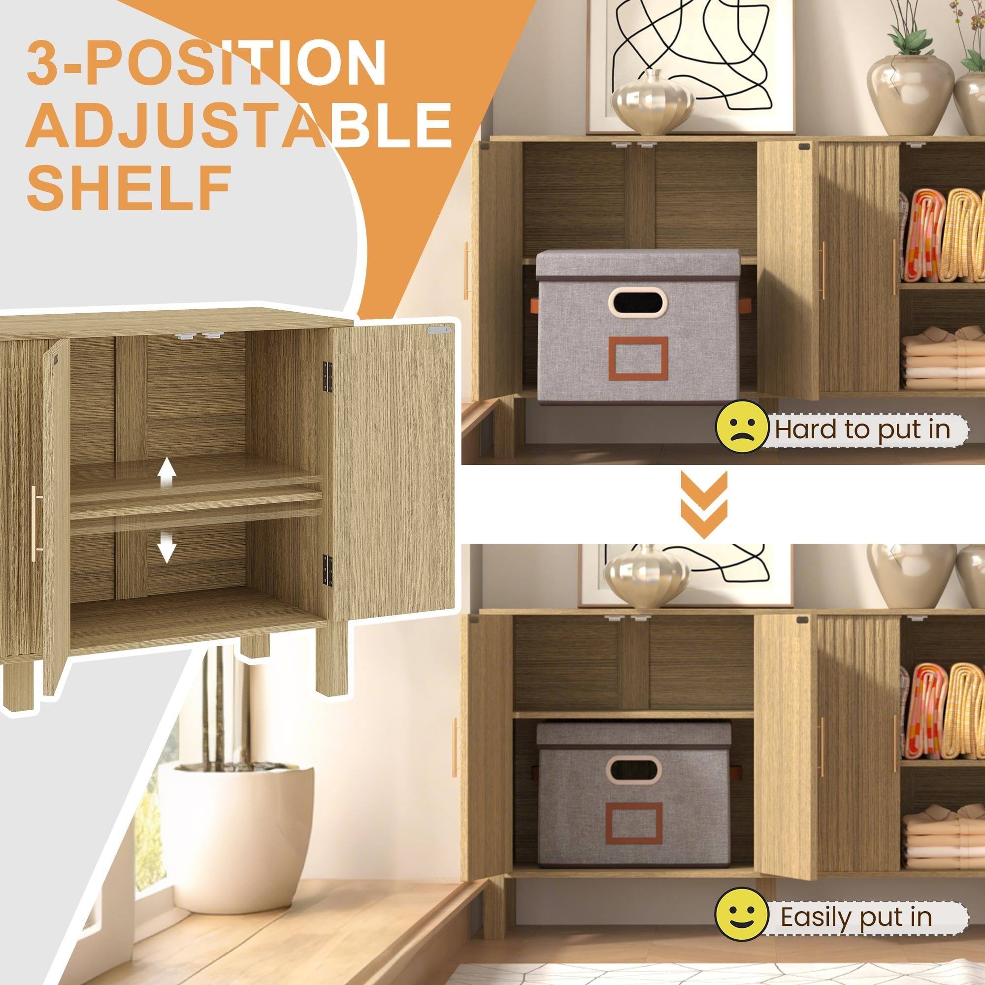 3-POSITION ADJUSTABLE SHELF

Hard to put in

Easily put in