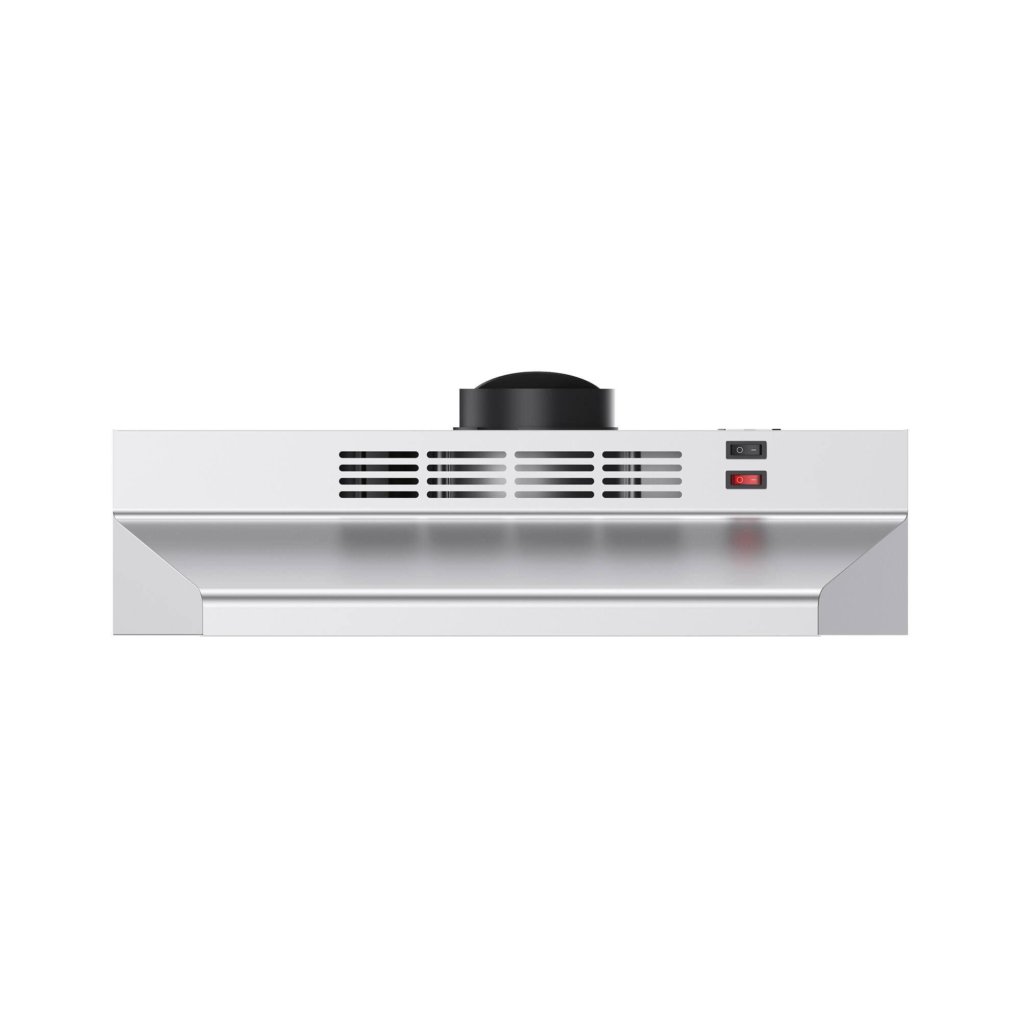 Left. Breezary - 30 inches - Externally Vented & Recirculating - Under cabinet Range Hood - Stainless Steel.
