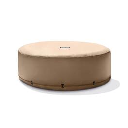 Intex - 28523E Round PureSpa Energy Efficient Spa Hot Tub Replacement Cover, Tan