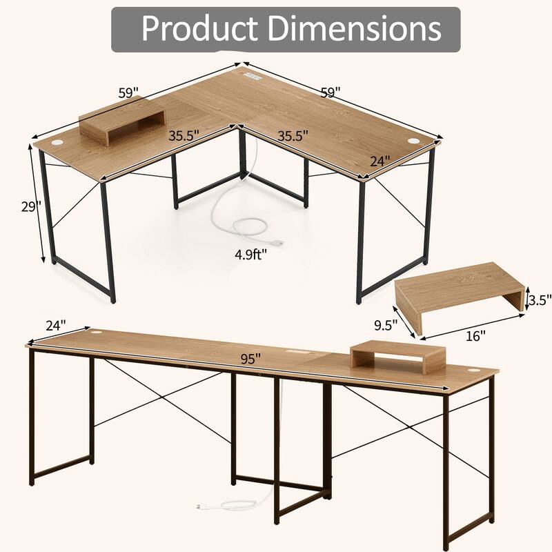 Product Dimensions: 59" x 59" x 35.5" x 35.5" x 24" x 29" x 4.9ft" x 24" x 95" x 9.5" x 16" x 3.5"
