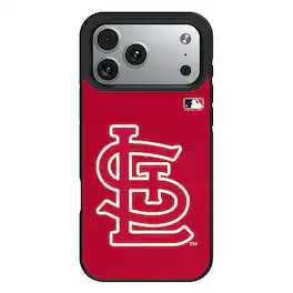 Keyscaper - MLB - St. Louis Cardinals - Personalized Bump Case with 8.2ft Drop Protection - 15 Plus - Multicolor