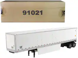 53' Dry Cargo Van Trailer White "Transport Series" 1/50 Diecast Model by Diecast Masters