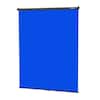 Front. RAUBAY - 5′ x 7.2′ Pull Down Blue Screen Backdrop Retractable Collapsible Wall-Mount Background - Blue.