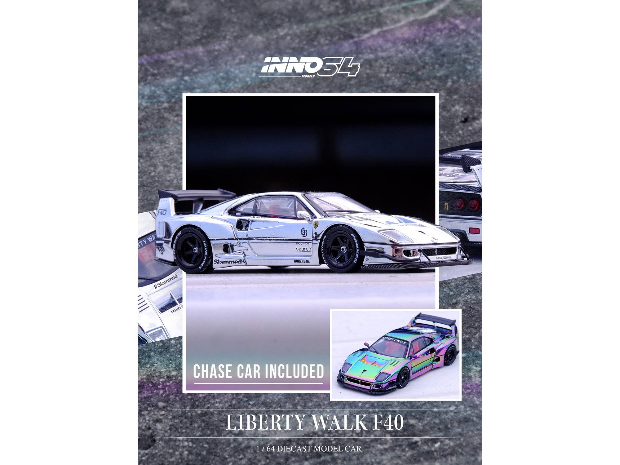 INNO34 MODELS

Slammed COVOYE .428 Slammed - 000 - A ROE-ROT - A TOYO ERTTRALK CHASE CAR INCLUDED LIBERTY WALK F40 1 / 64 DIECAST MODEL CAR

CHASE CAR INCLUDED

LIBERTY WALK F40

1 / 64 DIECAST MODEL CAR