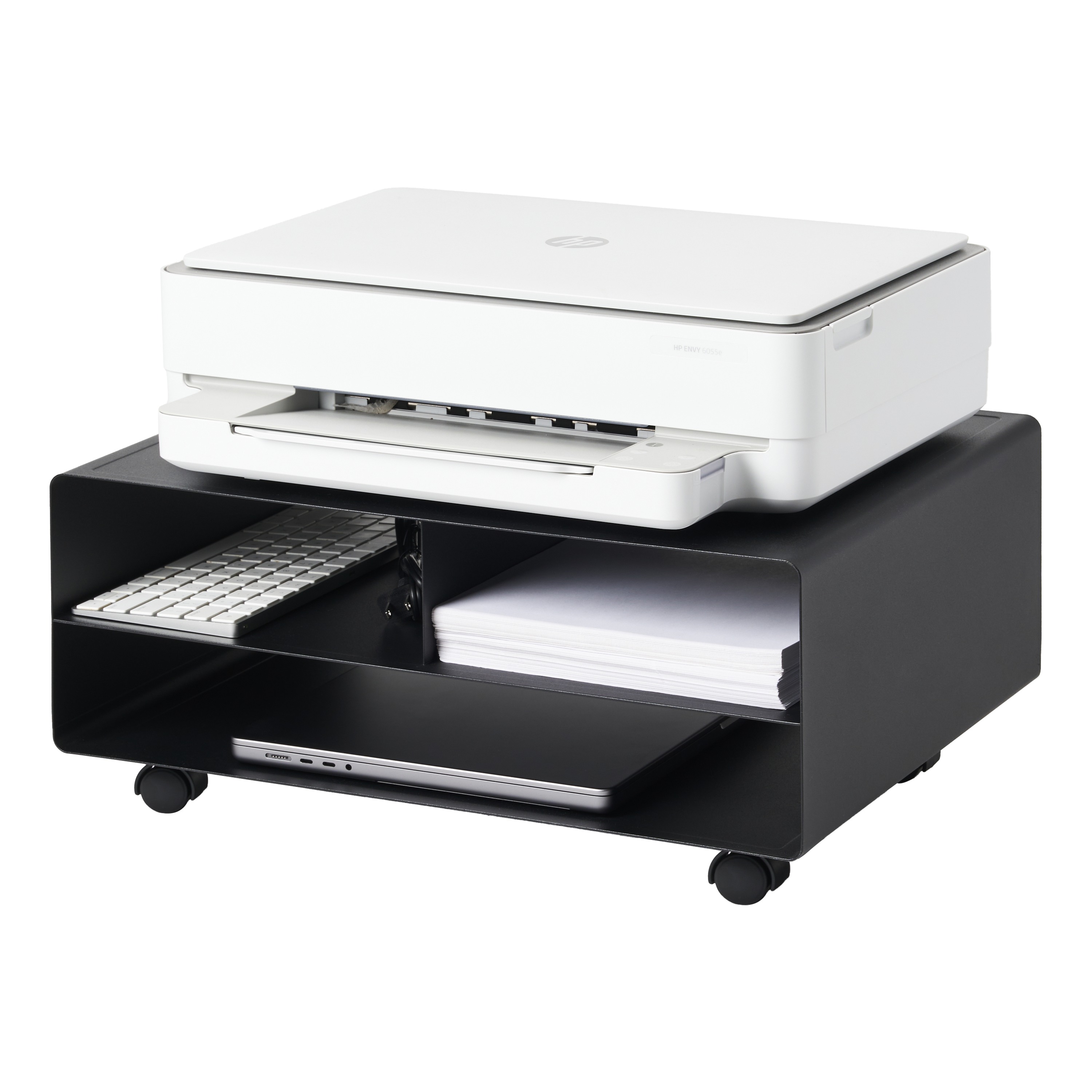 Front. Yamazaki Home - Rolling Printer Stand - Steel.